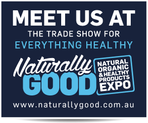 Naturally Good Expo from Sunday 4th - Monday 5th June 10am - 5pm at the ICC Darling Harbour (Stand A39)