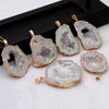 Natural Geode Stone Pendant with  Necklace - Healing Qualities