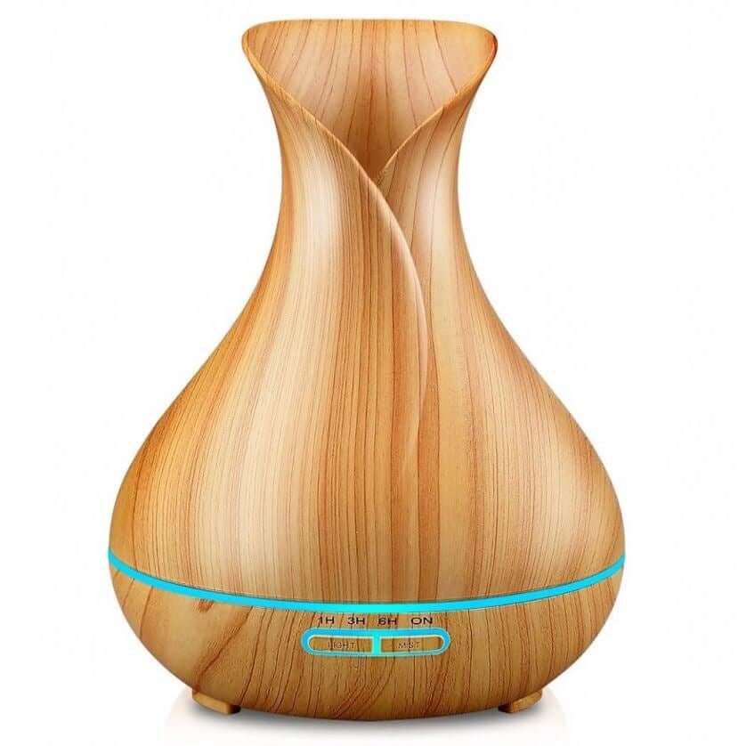 Light Vase Aromatherapy Diffuser Glowing Blue 