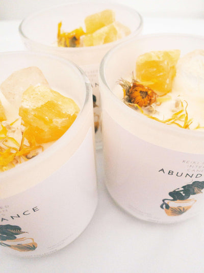 Abundance Reiki Infused Candle 2 - Lemon Lime Citrus