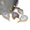 Natural Geode Stone Pendant with  Necklace - Healing Qualities