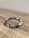 Beautiful Lava Rock and Rose Gold Beaded Diffuser Bracelet